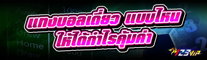 แทงบอลเดี่ยว แบบไหนให้ได้กำไรคุ้มค่า